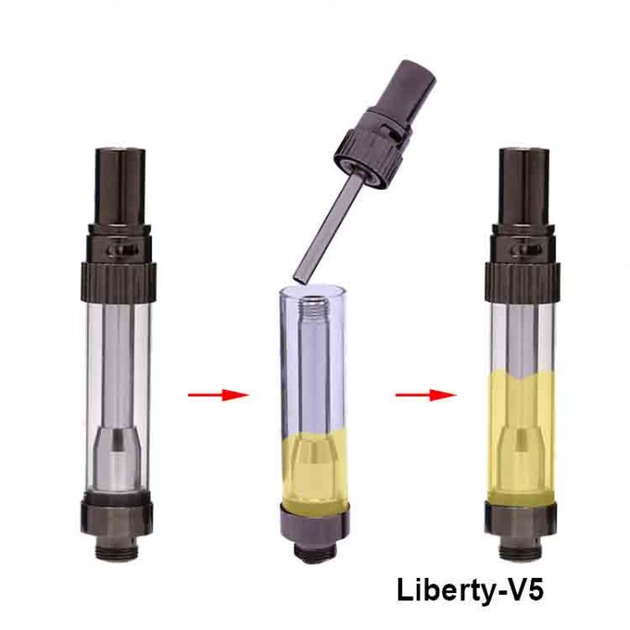 liberty v5 cartridge, v5 cartridge, cbd cartridge, top airflow, cbd tank, cbd vape pen, cbd atomizer