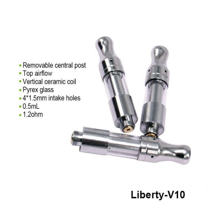 liberty v10 cartridge, v10 cartridge, cbd cartridge, top airflow, cbd tank, cbd vape pen, cbd atomizer