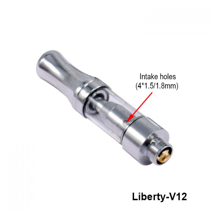 liberty v12 cartridge, v12 cartridge, cbd cartridge, top airflow, cbd tank, cbd vape pen, cbd atomizer