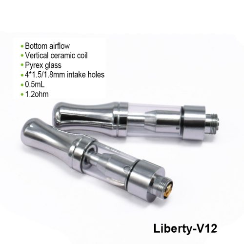 liberty v12 cartridge, v12 cartridge, cbd cartridge, top airflow, cbd tank, cbd vape pen, cbd atomizer