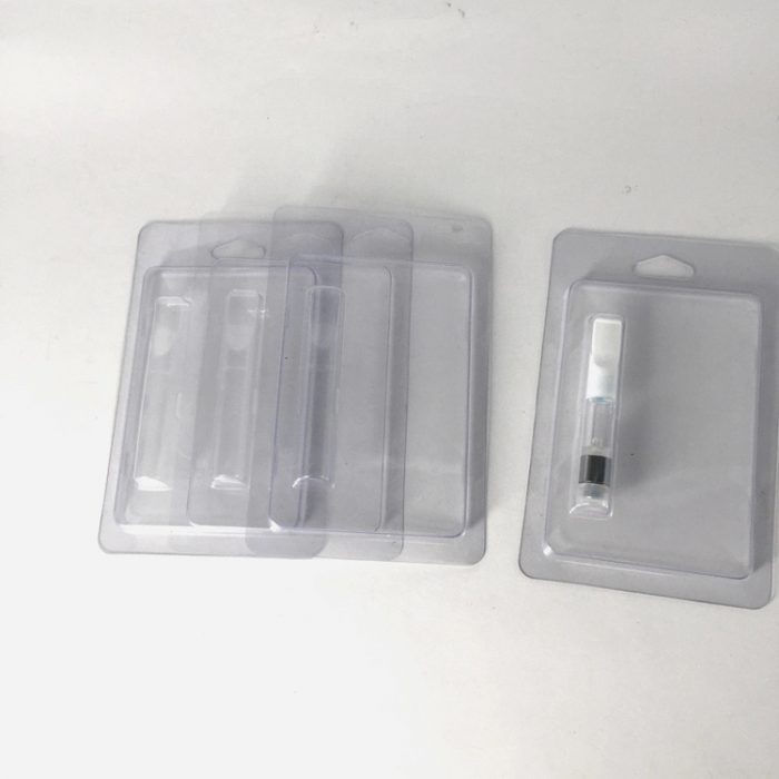 Clamshell blister packaging for vape cartridges