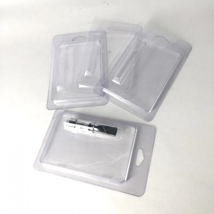 Clamshell blister packaging for vape cartridges