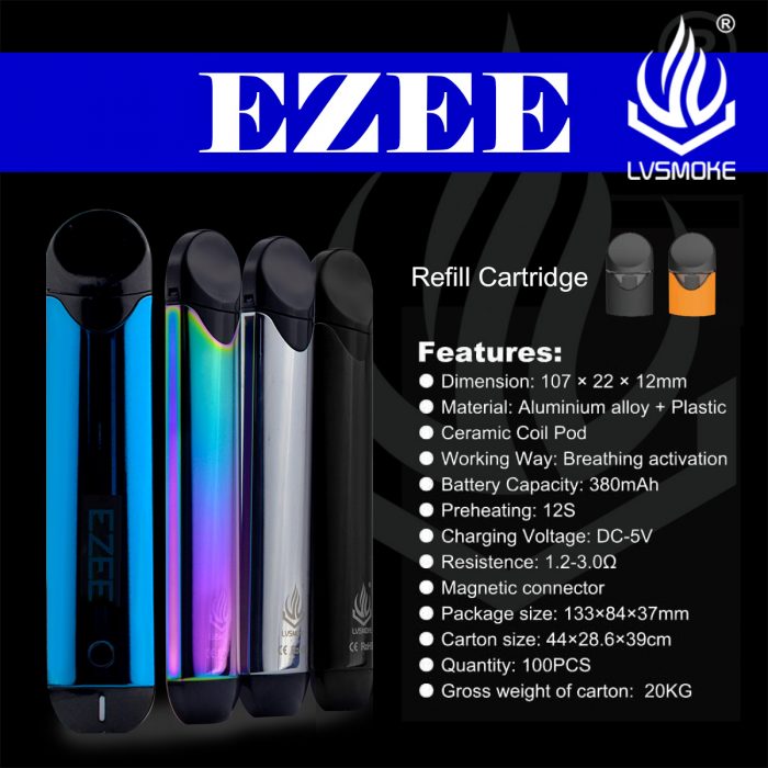 ezee pod pen, pod pen, pod system, pod vaporizer, cbd pod pen