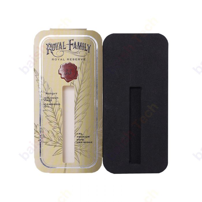 BK vape cartridge clear plastic box packaging with insert foam - Image 2
