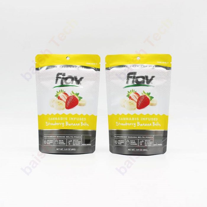 Flav Sour Gummies Bag Packaging