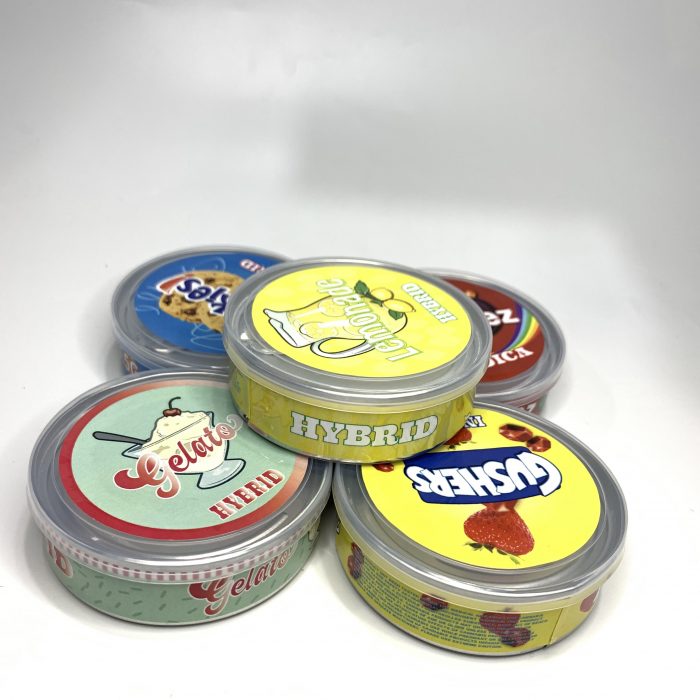 pressitin tin can tuna can for cannabis flowers with labels