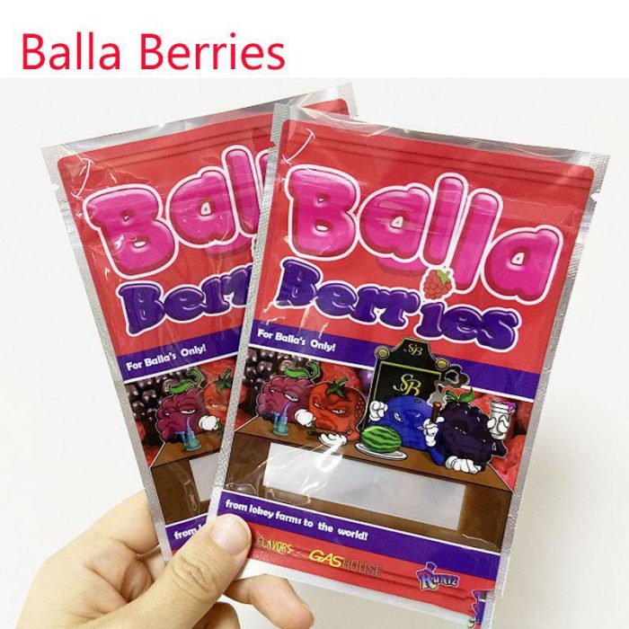 Gashouse Balla berries 420 packaging smell proof mylar bags