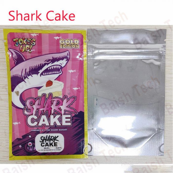 New Arrival Runtz Sharkcake Gold Edition plastic packaging smell proof mylar bags - Image 2