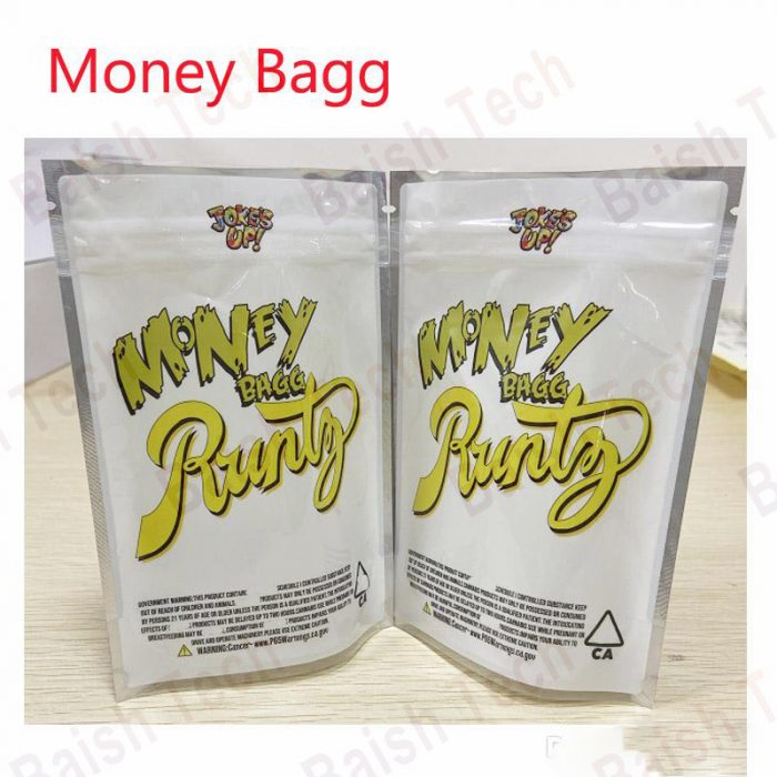 New Arrival jokes up Runty Money BAGG packaging smell proof zip bag