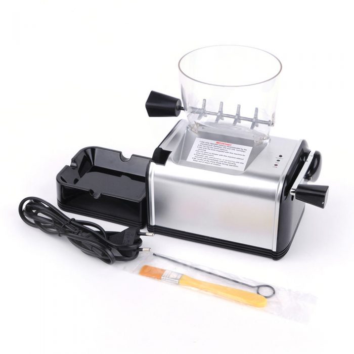 Rolling Machine Electric Automatic Cigarette Rolling Machine Silver Color Tobacco Roller Maker Inject Tube 8mm Cigarette