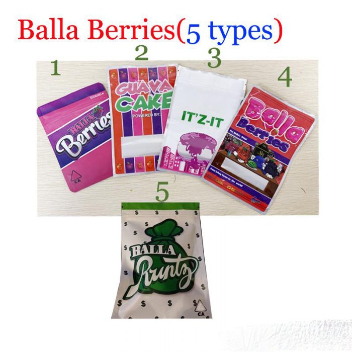 Exotic Flavors Gashouse Balla berries 420 Balla Runtz Guava Cake IT'Z-IT Packaging Bags Smell Proof Mylar Bags for dry herb flower