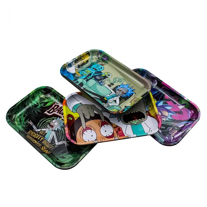 Metal Pallet Ash Tray Large Size Bob Marley Cartoon Morty Roll Tray - Image 4