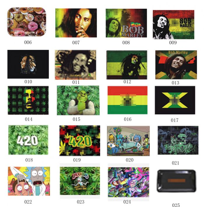 Metal Pallet Ash Tray Large Size Bob Marley Cartoon Morty Roll Tray - Image 5