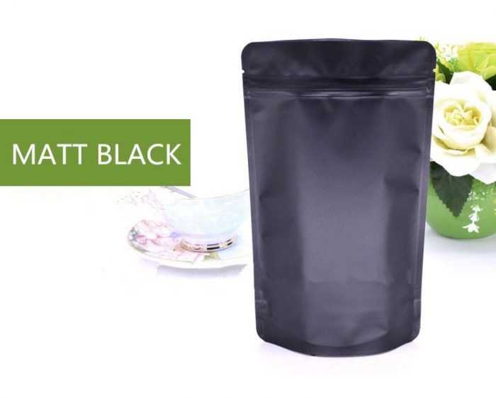 matte black stand up mylar bags