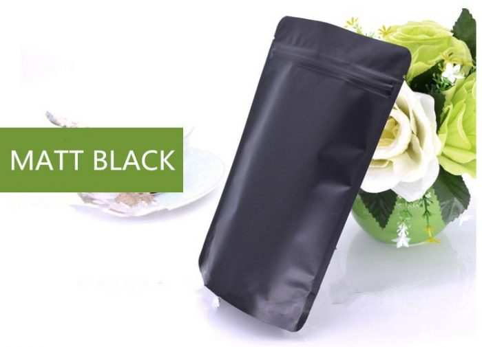 matte black stand up mylar bags