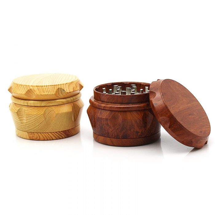 wood dry herb grinder