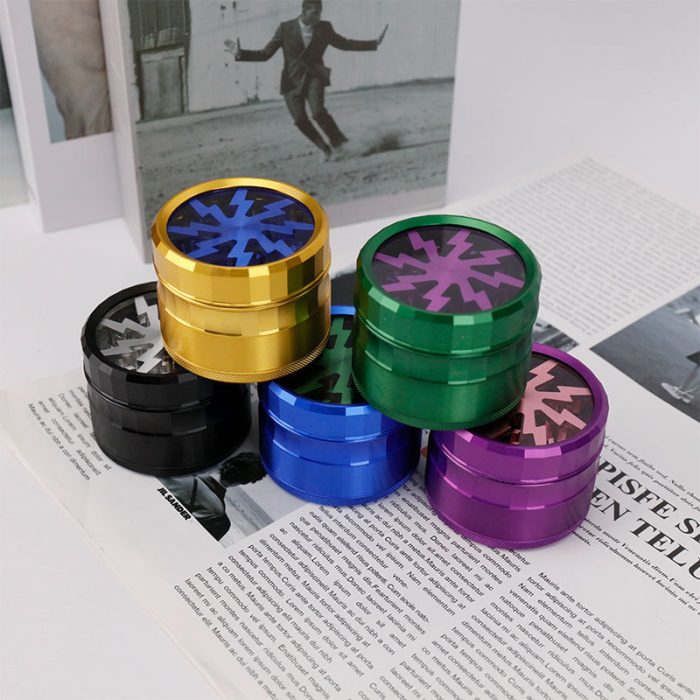 63mm Lightning aluminum alloy smoke grinder - Image 3