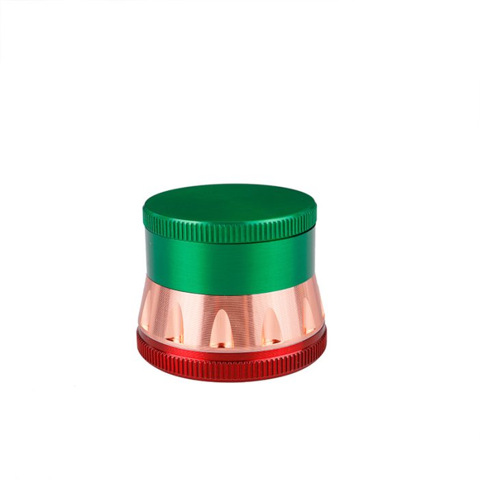 Wine Glass Contrast Color 50mm 4 Layer Zinc Alloy Grinder - Image 2