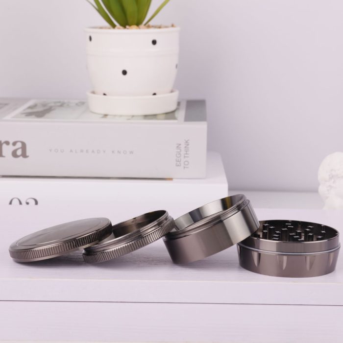 Wine Glass Contrast Color 50mm 4 Layer Zinc Alloy Grinder - Image 3