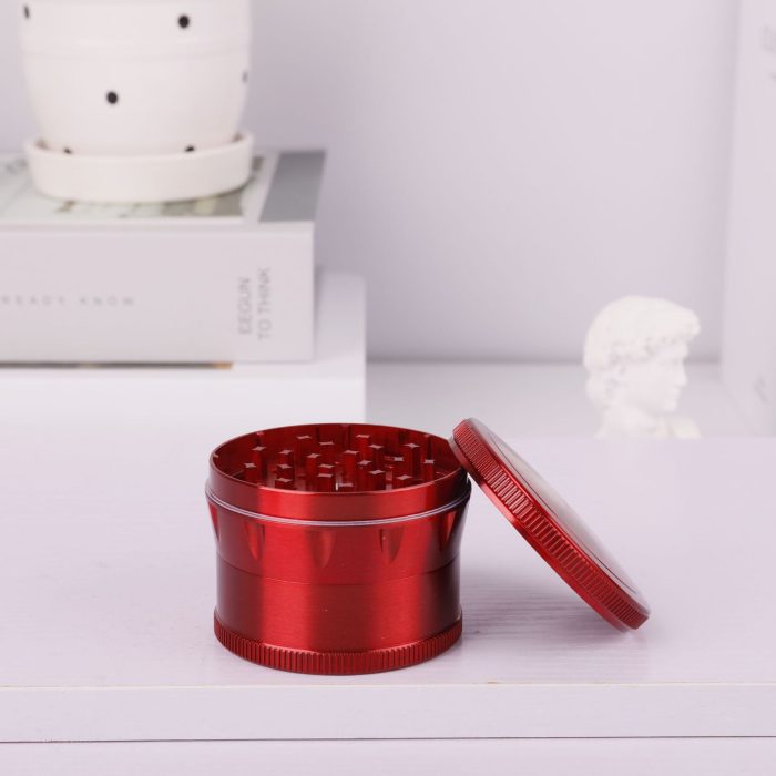 Wine Glass Contrast Color 50mm 4 Layer Zinc Alloy Grinder - Image 5