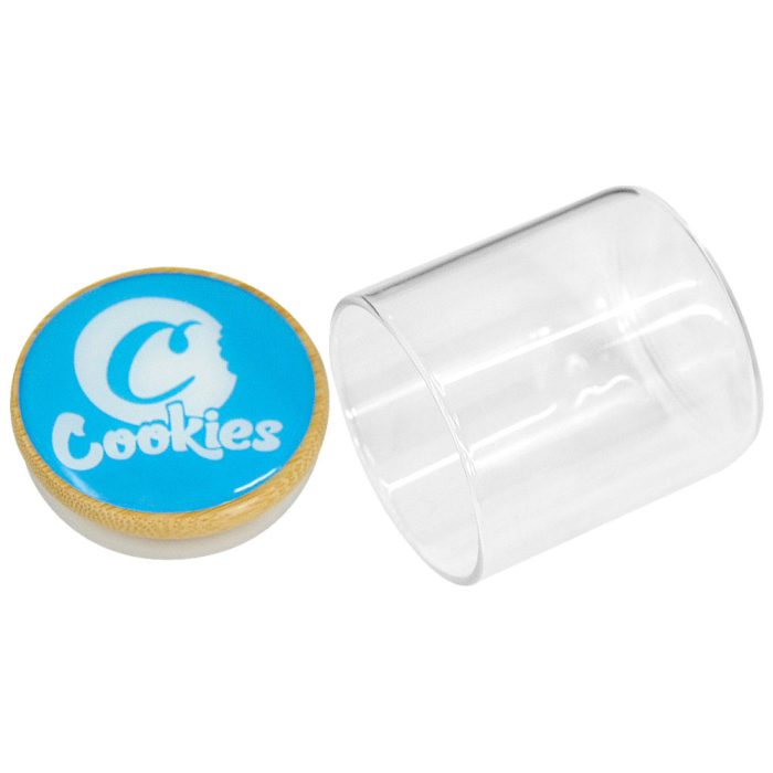 Cookies 70mm Bamboo Lid Glass Storage Jar