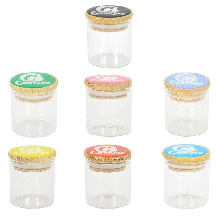 Cookies 70mm Bamboo Lid Glass Storage Jar - Image 6