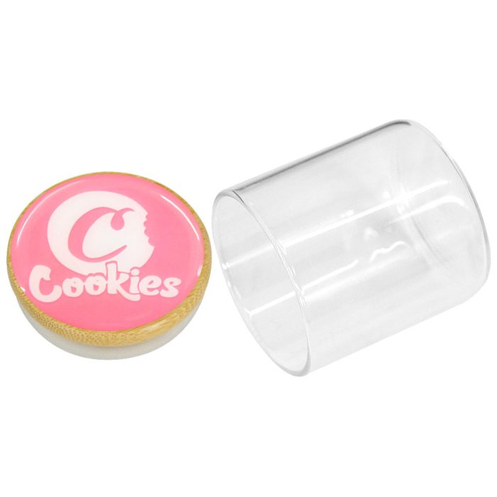 Cookies 70mm Bamboo Lid Glass Storage Jar - Image 7
