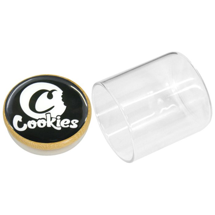 Cookies 70mm Bamboo Lid Glass Storage Jar - Image 9