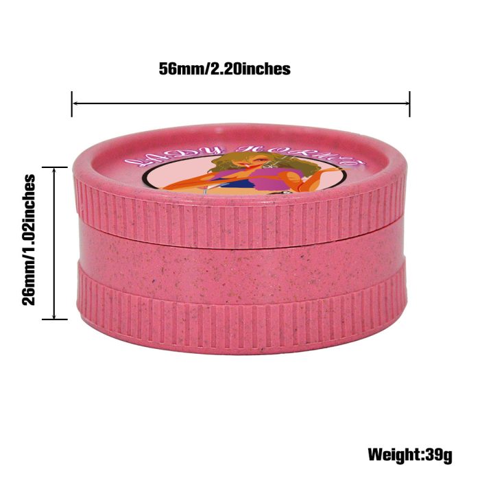 Cookies 56mm diameter 2-layer plastic degradable material smoke grinder - Image 2