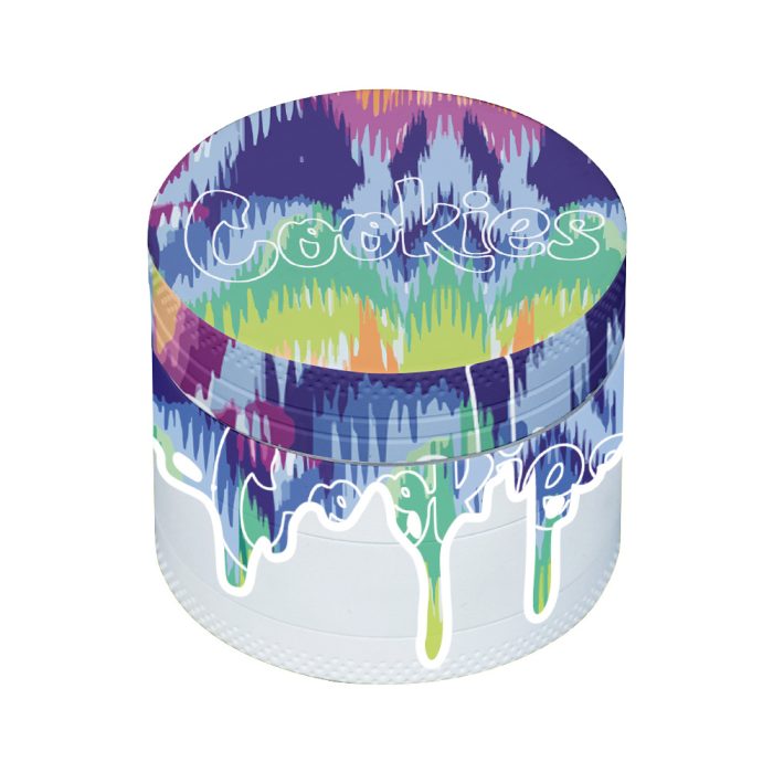 Cookies Color Printing Graffiti 4 Layers 50mm Zinc Alloy Droplet Herb Grinder - Image 5