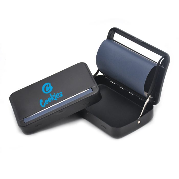 Cookies pattern hand-rolled automatic plain black cigarette case - Image 2