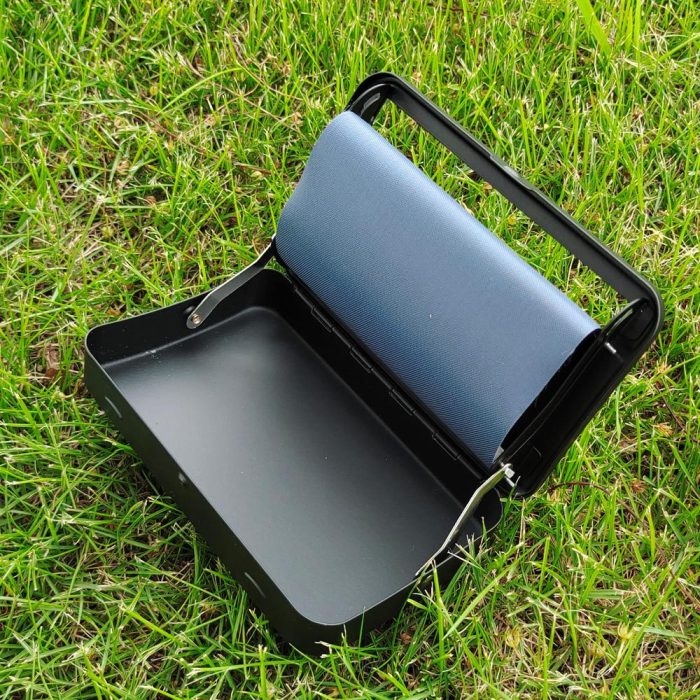 Cookies pattern hand-rolled automatic plain black cigarette case - Image 3