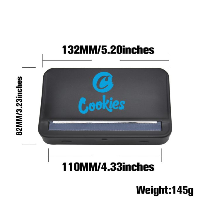 Cookies pattern hand-rolled automatic plain black cigarette case - Image 4