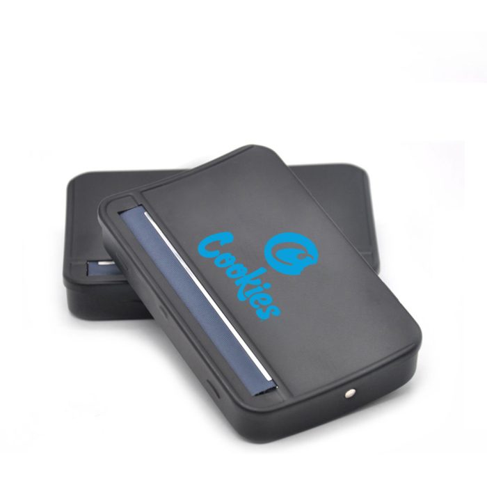 Cookies pattern hand-rolled automatic plain black cigarette case - Image 5