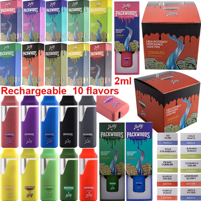 2 Grams Rechargeable Rubber Paint Packwoods X Runtz Disposable E-cigarettes