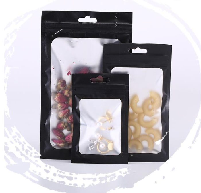 100 Pieces Self Sealing Sample Storage Bags Resealable Aluminum Foil Pouch Bag for Food Tea