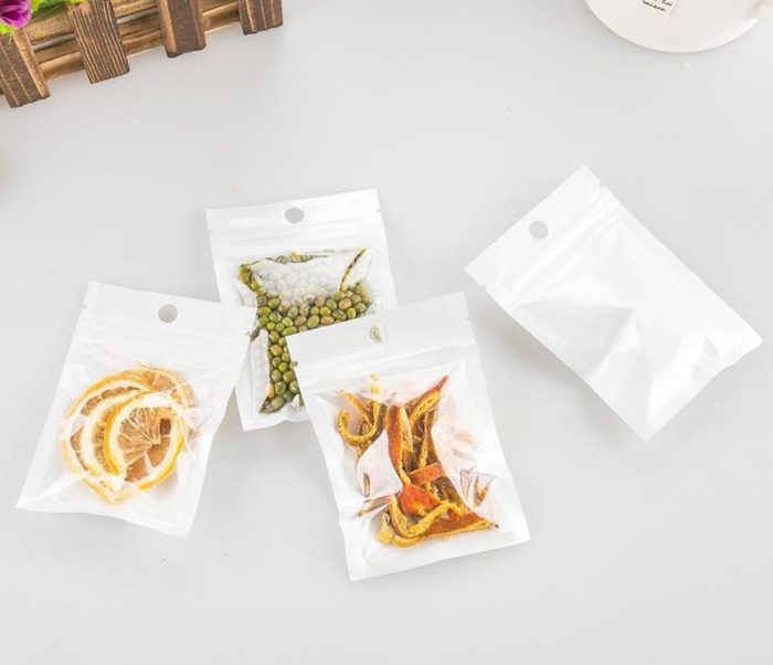 100pcs/lot White Plastic Retail Jewelry Packaging Bag - Image 2