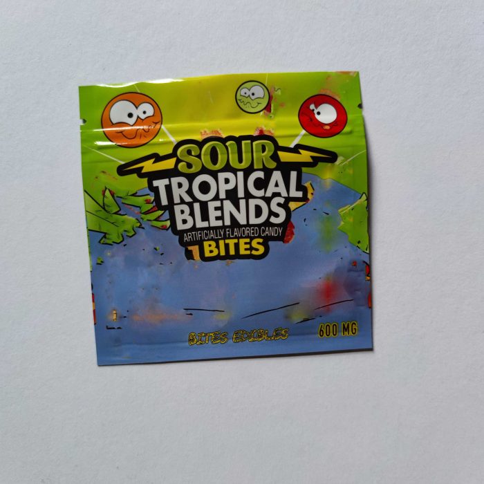 EMPTY packaging bags Sour Tropical Blend Candy Gummy Bites Edibles Gummies mylar bag - Image 3