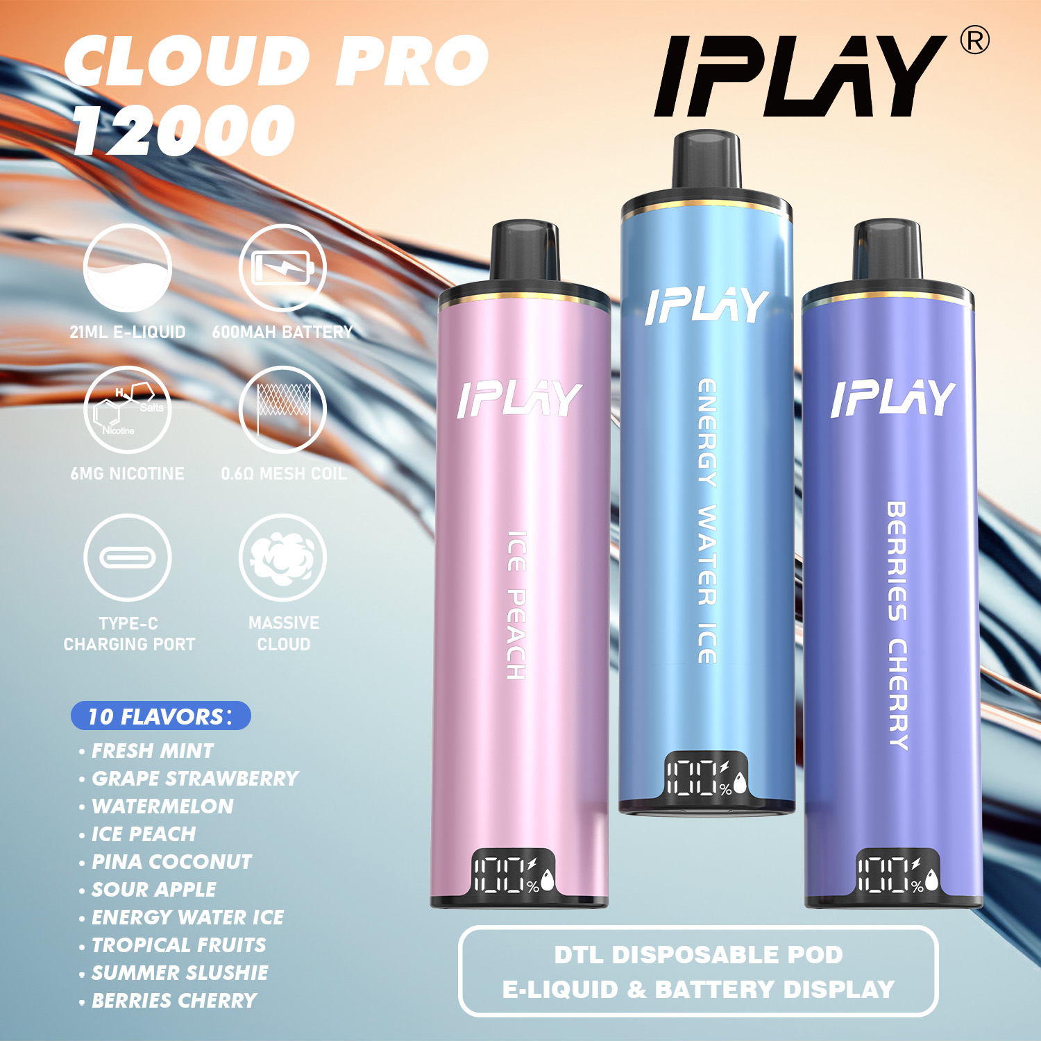 iplay cloud pro 12000 puff