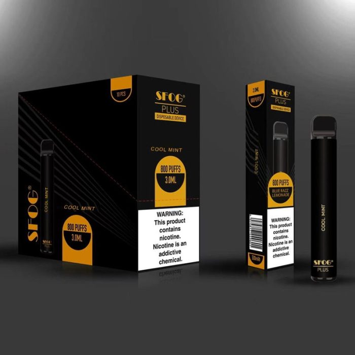 in stock SFOG PLUS 800 puff Disposable Vape