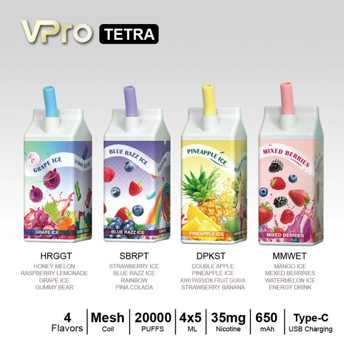 Vpro tetra 20k puff Disposable Vape