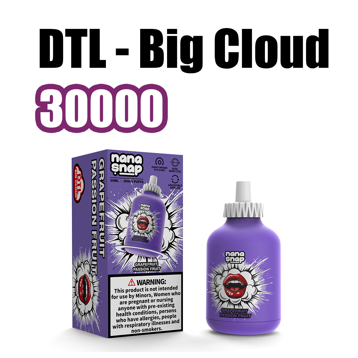nanasnap shisha dtl vape