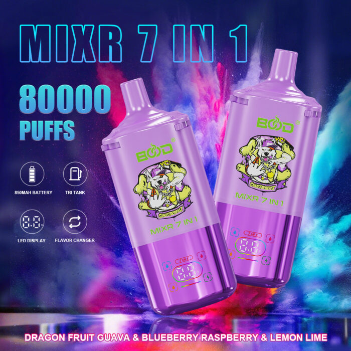 Bood mixr 7 in 1 flavors 80k puff disposable vape - Image 10