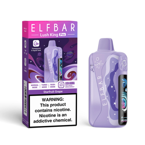 elfbar lush king pro 40k puff vapeStarfruit-Grape